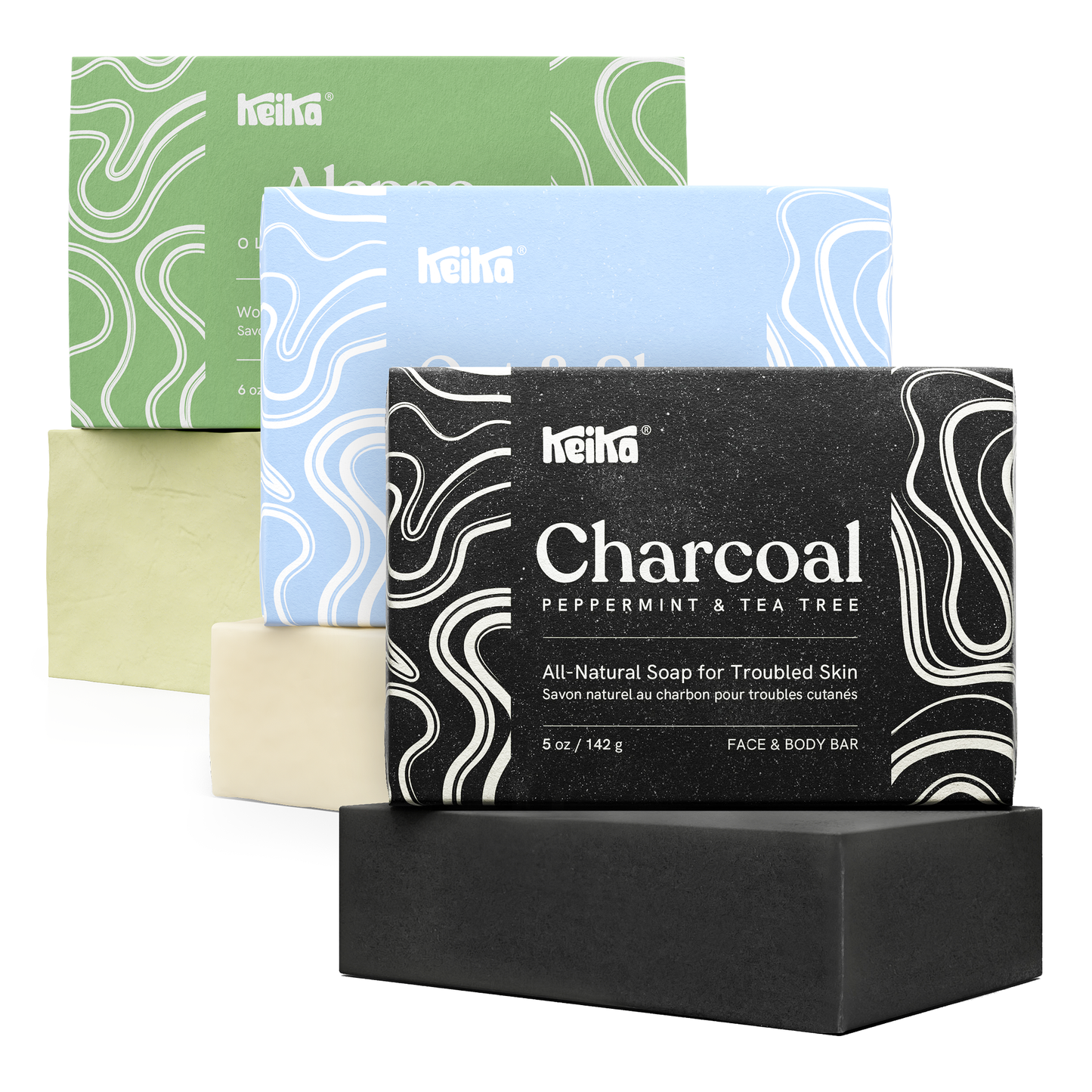 Charcoal, Oat & Shea + Aleppo Bar Bundle (3-Pack)