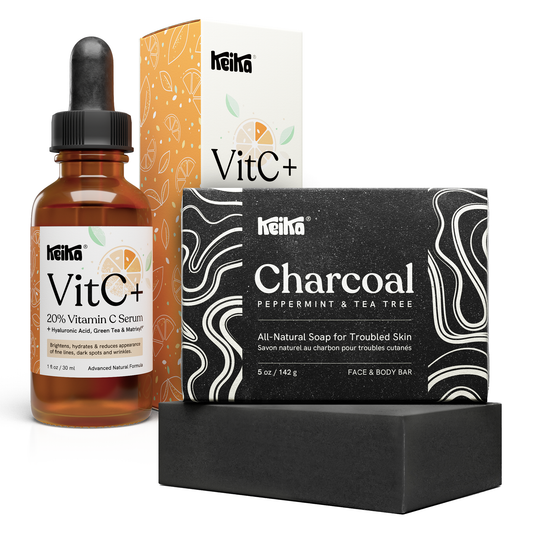 Charcoal Bar + VitC Facial Serum Bundle (2-Pack)
