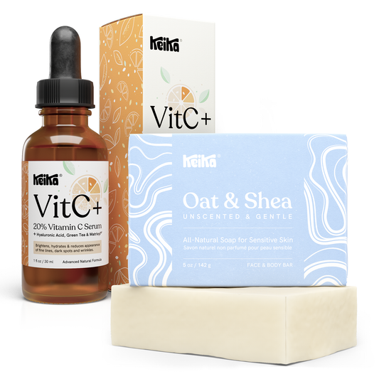 Oat & Shea Bar + VitC Facial Serum Bundle (2-Pack)